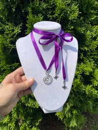 Image 4 of spiral ribbon necklaces
