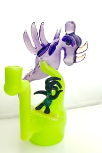 Image 2 of Seahorse Recycler w/Kokopelli Surfer CFL 