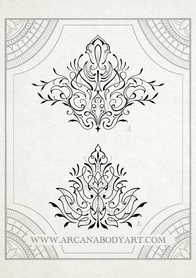 Image of Ornement lotus minimale