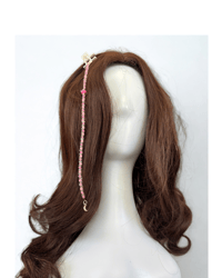 Luna Blush Beaded Hair Clip 