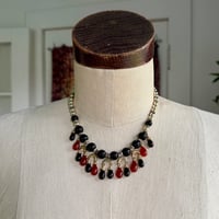 Image 8 of Christian Dior Glass Beaded & Rhinestone Bib Necklace