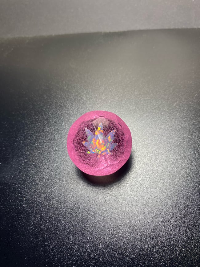 Pink lollipop facted leaf set 