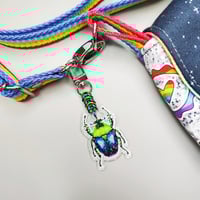 Image 2 of Jewel Tone Beetle Purse Charm