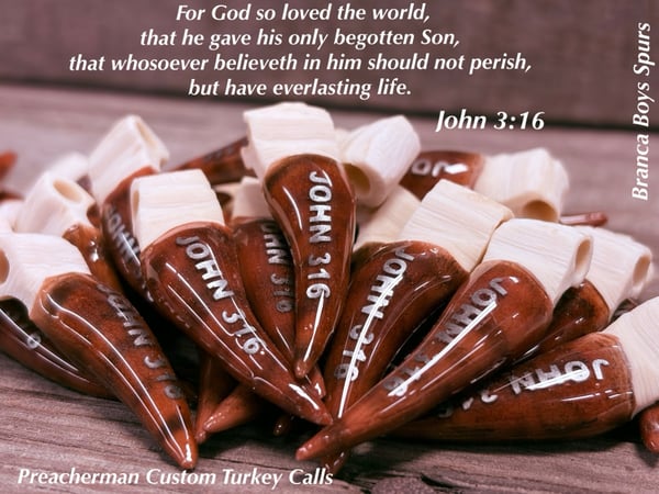 Image of Snakewood John 3:16 Spur Keychain