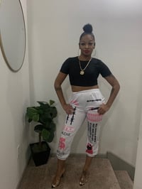 Image 2 of 🌸Lip letter graphic print casual harem sweats🌸
