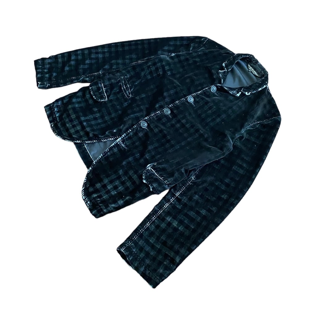 Comme Des Garcons Homme Plus AD2011 Velour Checkered Blazer  