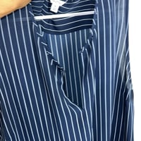 Image 4 of NAUTICA sleeveless stripe front tie blouse top