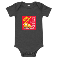 Image 1 of Baby short sleeve one piece (Jesus lifts us up)