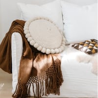 Image 1 of Pampa Monte Pom Pom Cushion Natural Large 