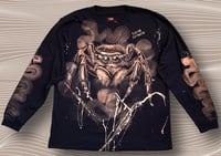 Image 1 of “SPIDER SENSE” BLEACH PAINTED LONG SLEEVE T-SHIRT 2XL