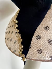 Image 3 of Black’n white polka dot headpiece 