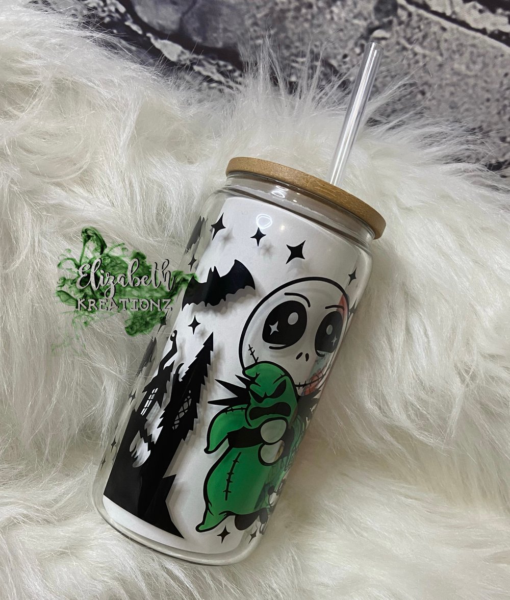 Jack & Sally Glass Cup