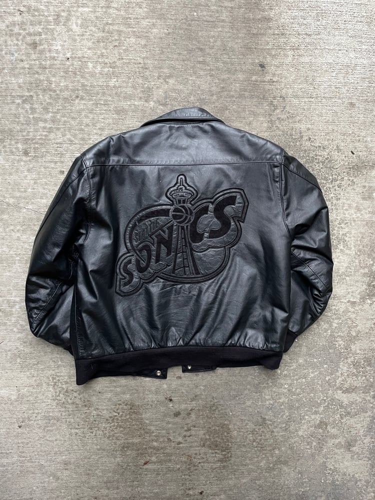 Image of Vintage Seattle Sonics Jeff Hamilton RARE Jacket