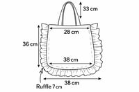 Image 4 of Monochrome Gingham Ruffle Tote 🖤🤍