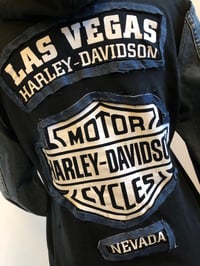 Image 3 of Upcycled “Harley” fleece hoodie dress