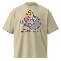 Image 2 of temple Unisex organic oversized high neck t-shirt 