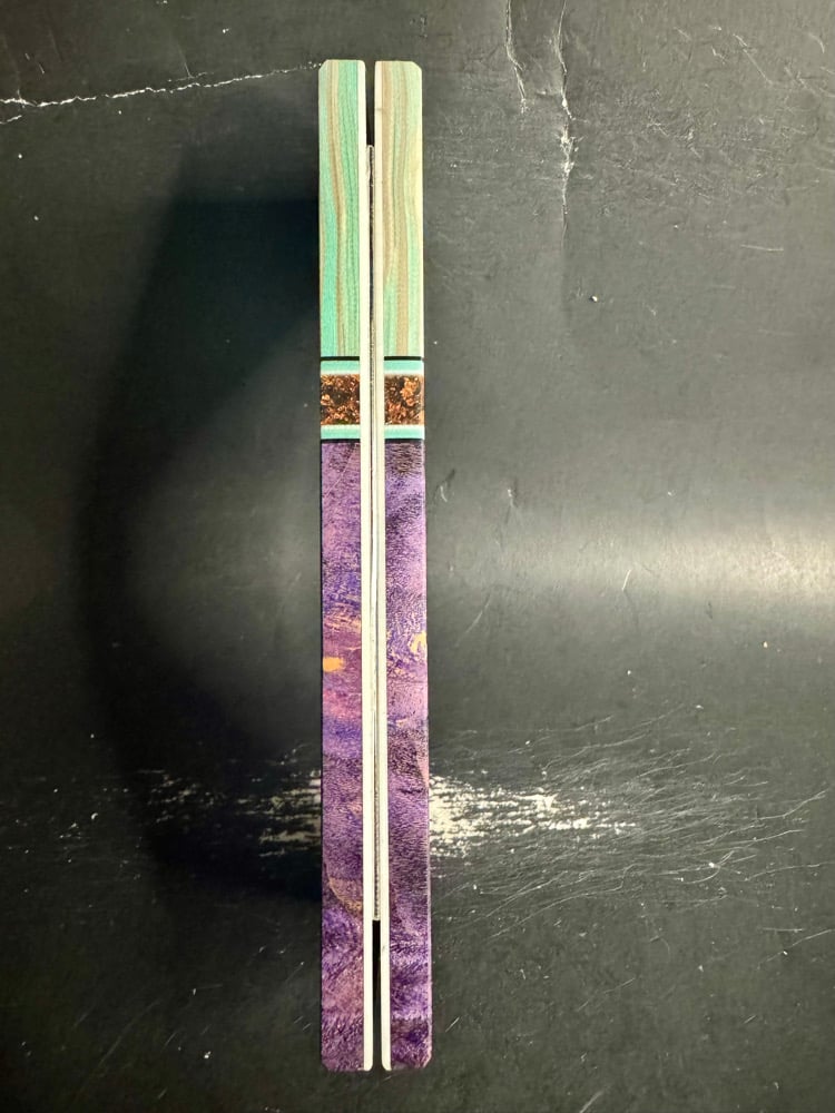 Image of Burl G10 & Maple Burl Segmented Knife Scales