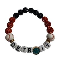 Detroit Baseball Teal Smile Face