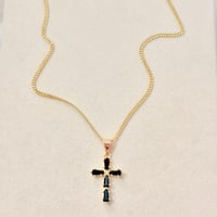 Image 2 of Black Cross Necklace