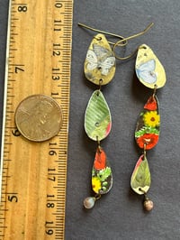 Image 5 of Long tin drop earrings