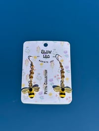 Image 1 of Golden Bumble Bee Earrings