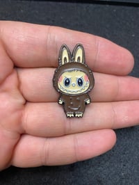 Image 1 of Labubu Brown Enamel Pin