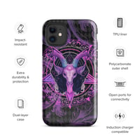 Image 2 of Dark Goth Baphomet Goat and Pentagram Tough Case for iPhone®