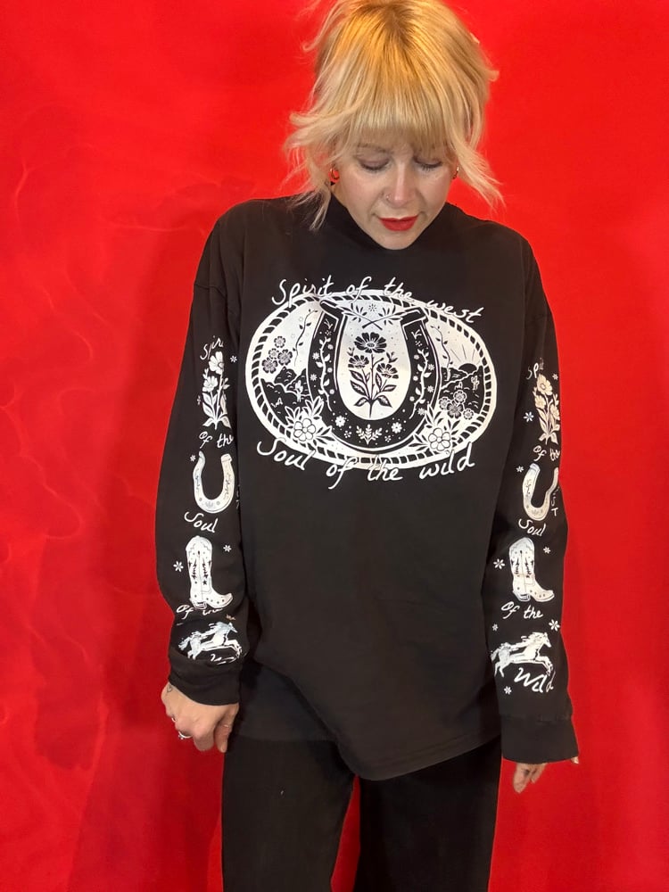 Image of Spirit of the west, soul of the wild long sleeve tee 