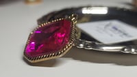 Image 3 of Magenta Glass Stone Pendant