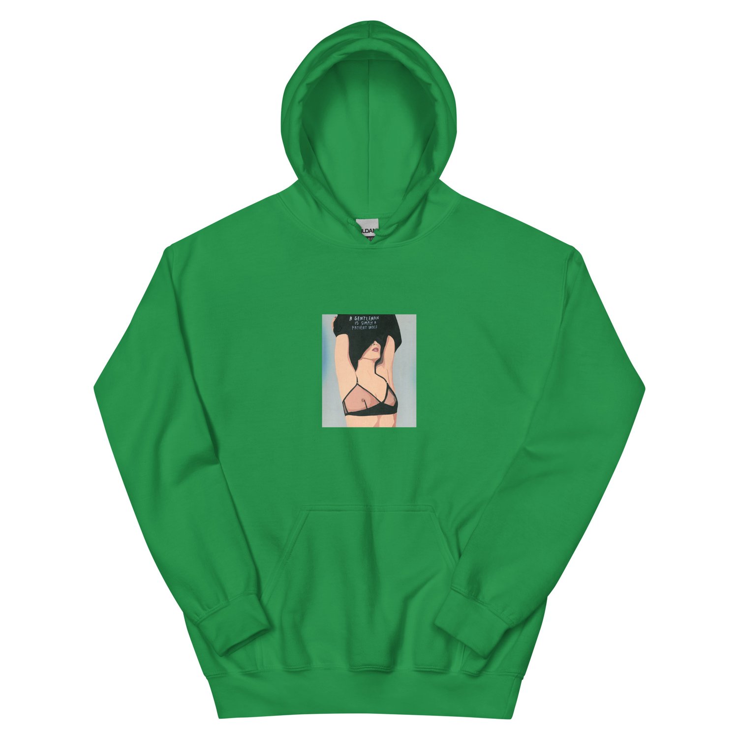 Image of A GENTLEMAN IS SIMPLY A PATIENT WOLF HOODIE
