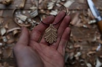 Image 1 of Oak leaf pendant necklace. 