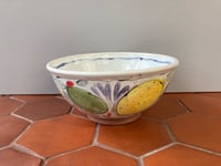 Image 1 of Serving bowl with lemon and leaf pattern 