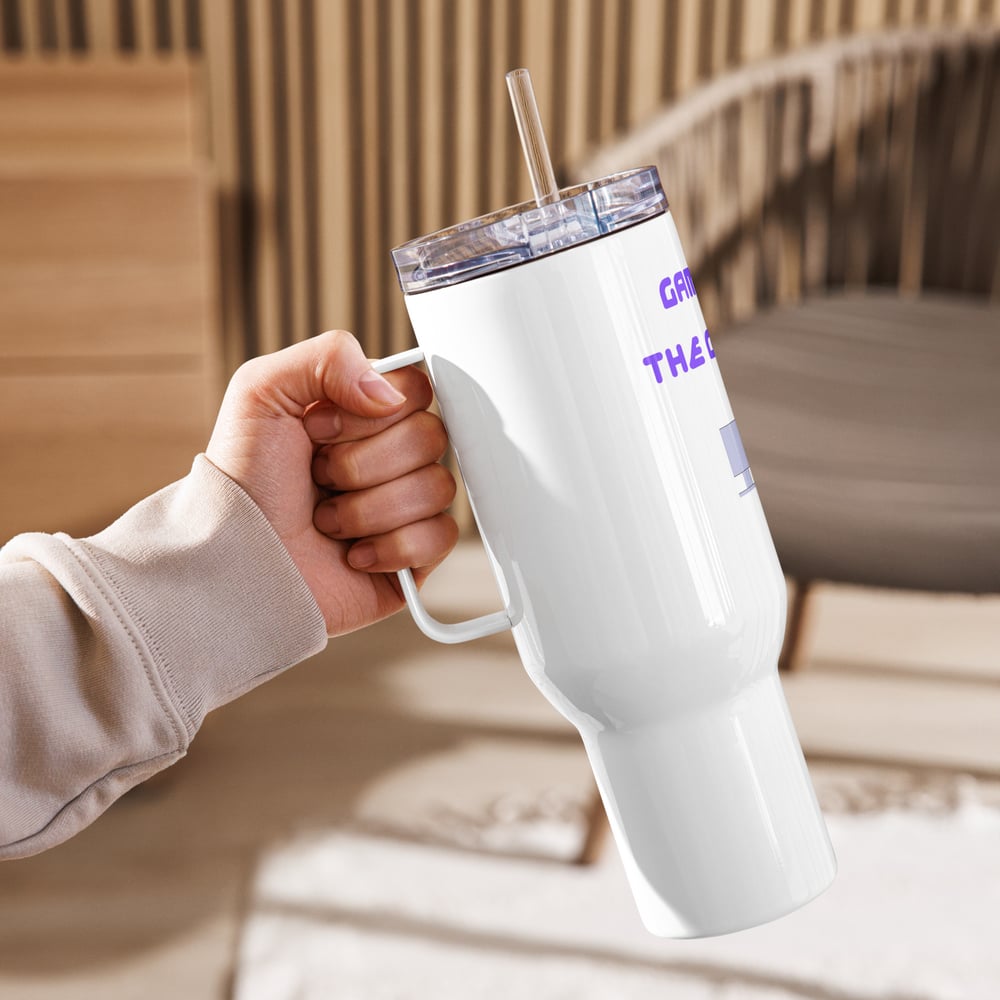 Image of Travel mug with a handle
