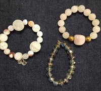 Image 2 of Stretch bracelet trio  a variety of stones)