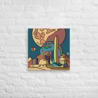 Image 4 of Retro Futurism Space Station Canvas