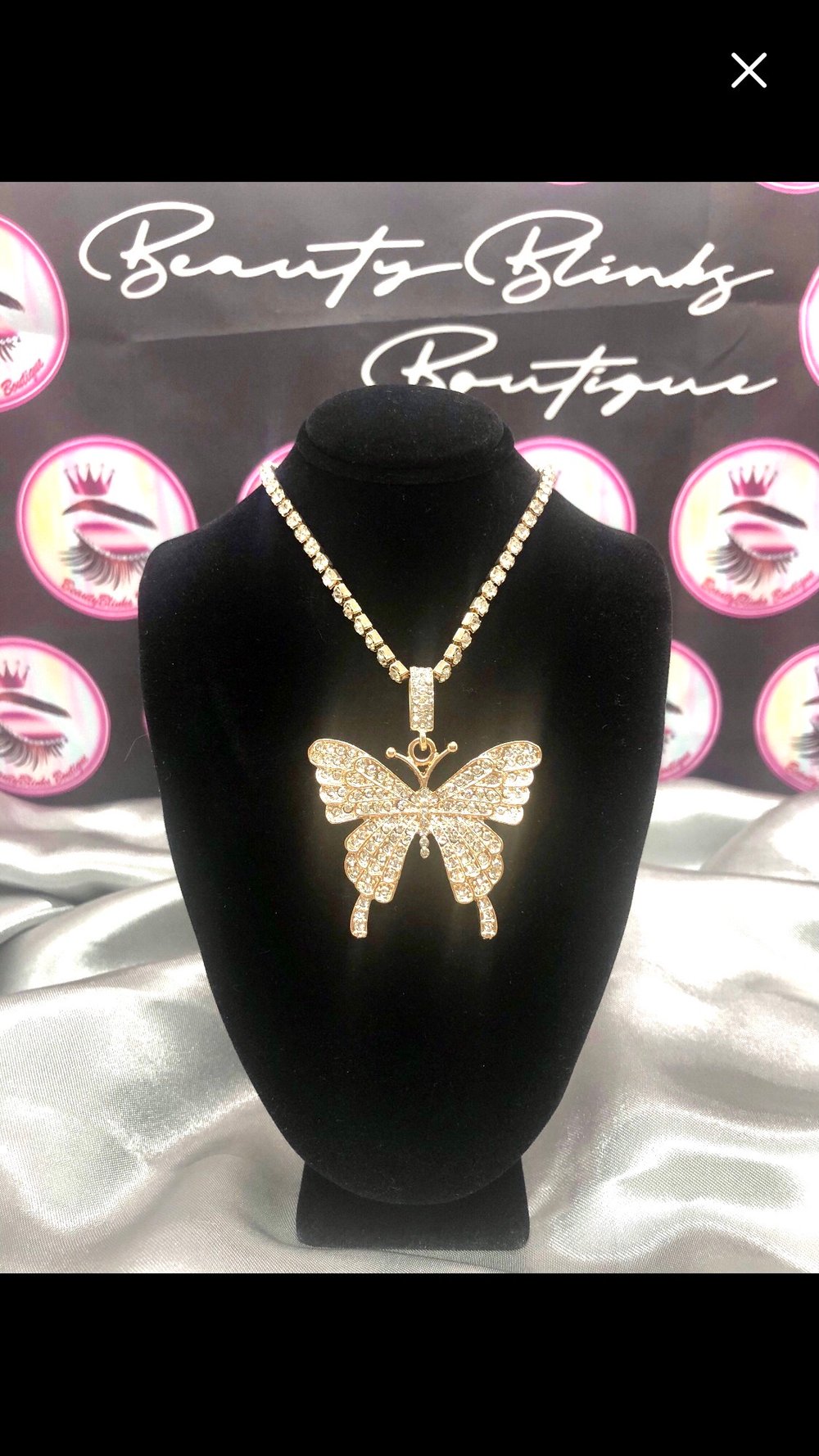 Bling Butterfly Necklace 