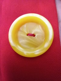 Image 7 of Handmade Bespoke Ladies Red Coat Trench Style Feature Yellow Buttons UK XS (4/6)