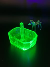 Image 1 of Uranium Glass Ring Holder