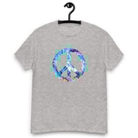 Image 6 of Unisex classic tee, Tie Dye Peace Sign Retro tee