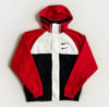 Nike Double Swoosh Windbreaker Sz M (Red/White/Black)