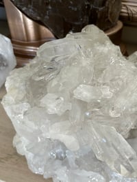 Image 4 of Large Clear Quartz Points Cluster Statement Piece #2133