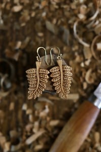 Image 2 of ~ Fern Leaf Earrings 