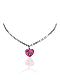 Pink Chanel Necklace, Silver