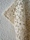 ECRU GUIPURE KNIT KAFTAN WITH TOGGLE 