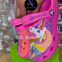 Image 3 of Unicorn Bling Crocs - Big Kids C11 - J6