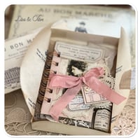 Image 10 of French Ephemera Box of lace samples and a lace sample snippet book