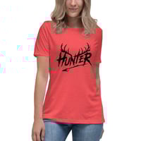 Image 1 of Women's Relaxed T-Shirt, Hunter Antlers T-Shirt | Deer Hunting Outdoor Graphic Tee