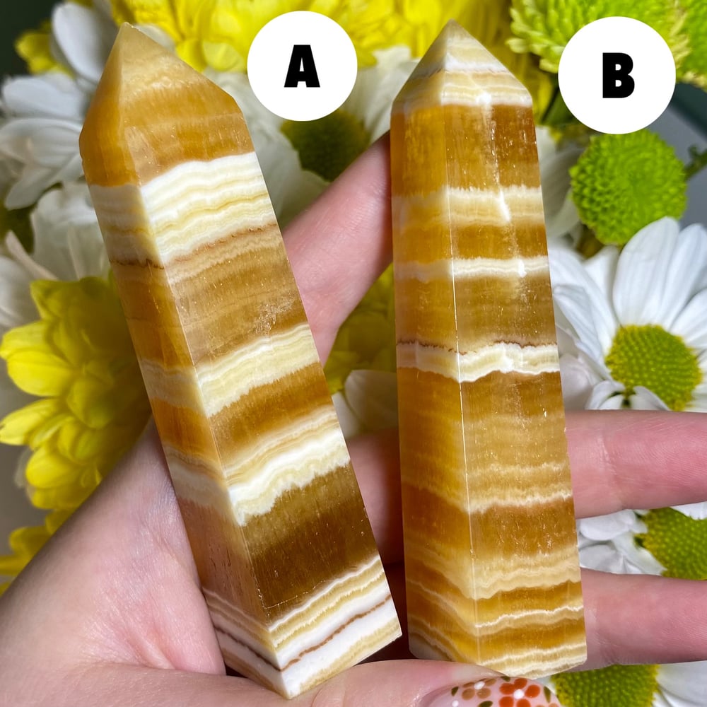 Image of Banded Orange Calcite Tower