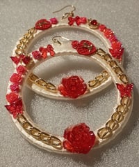 Image 2 of Crimson Romance Statement Hoops