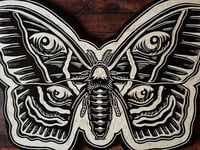 Image 2 of Eyed Moth Woodcut